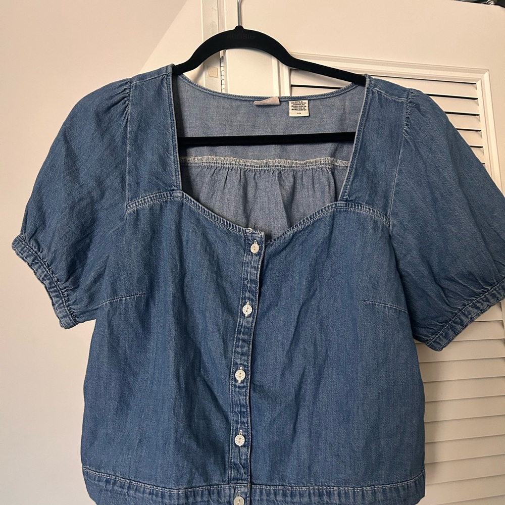 Levi's Blue Button-Down Blouse